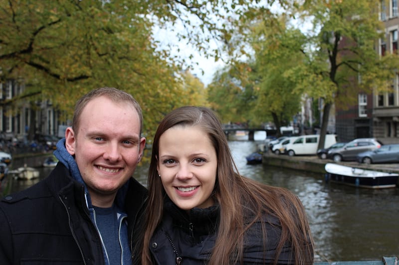 Blog writer and Husband smiling as a welcome to the page